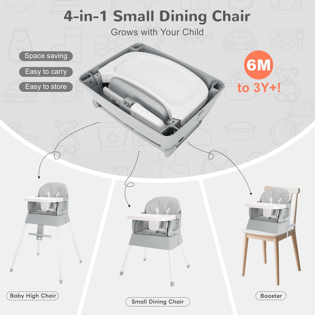 4 in 1 Portable Convertible High Chair A658612