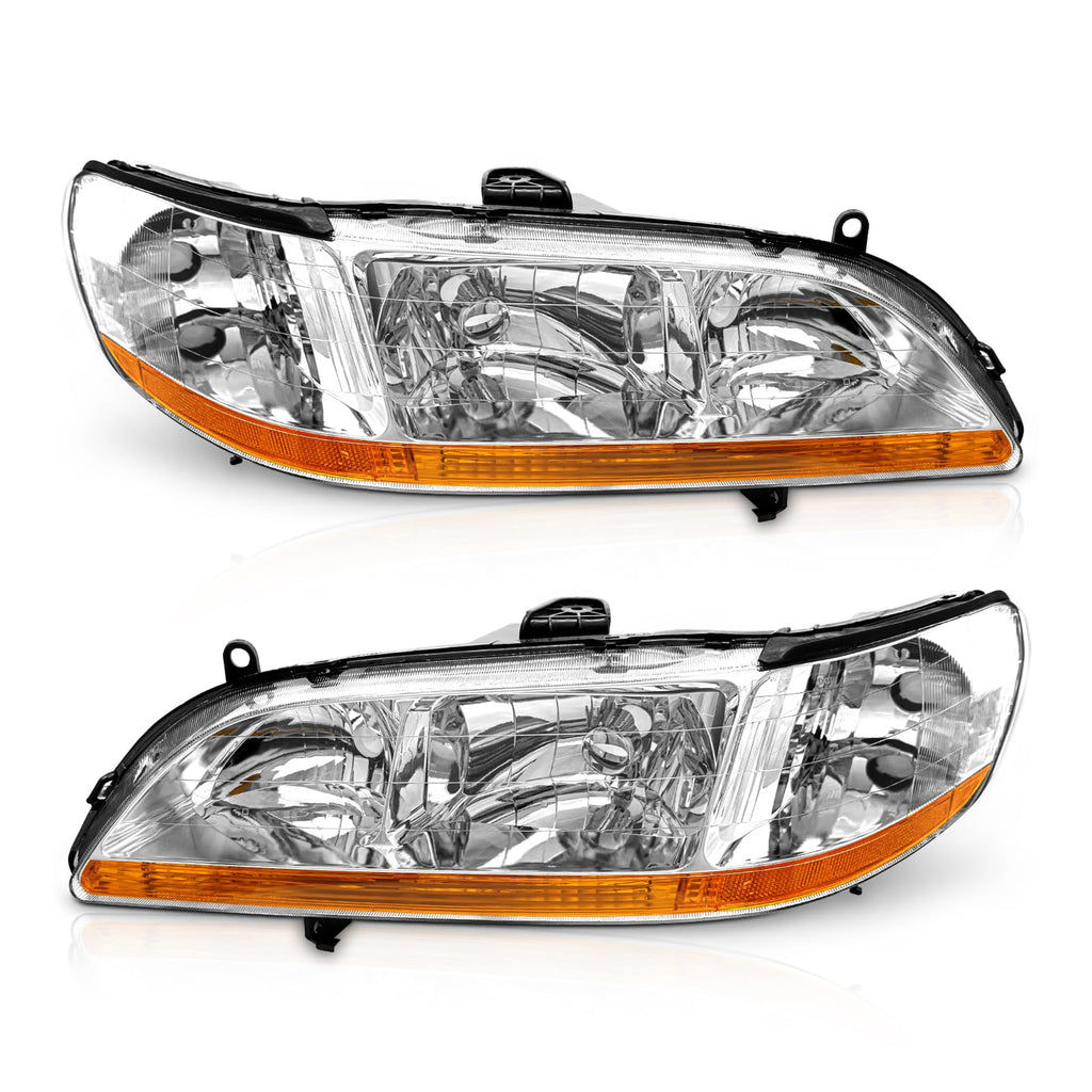 Chrome Headlights Assembly Pair F4018