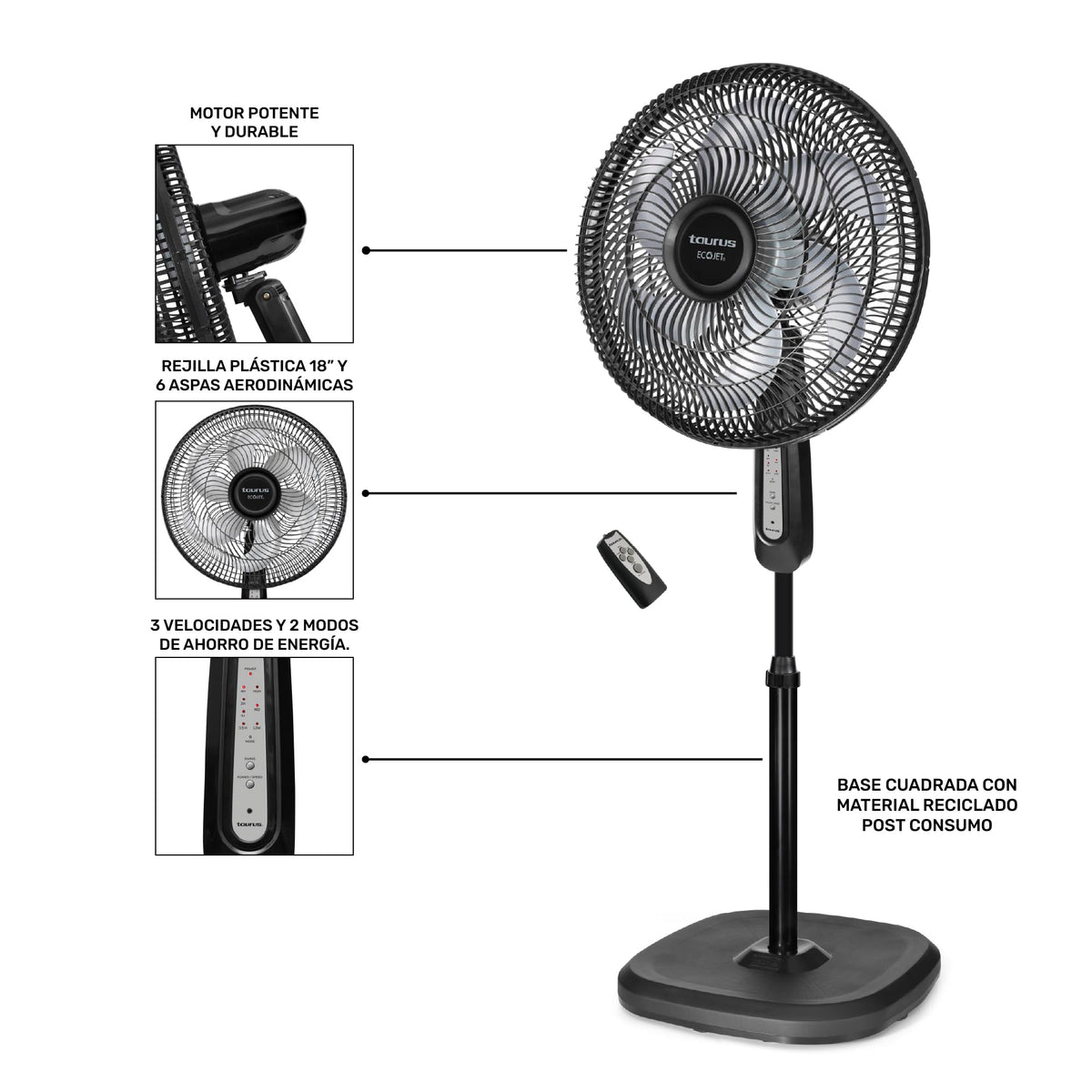 16" Oscillating Pedestal Fan with Remote G523539