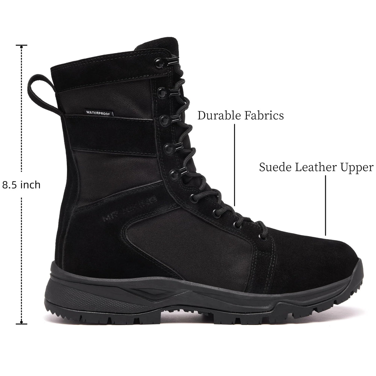 Men's Waterproof Non-Slip Suede 8 inch Tactical Boots K226395