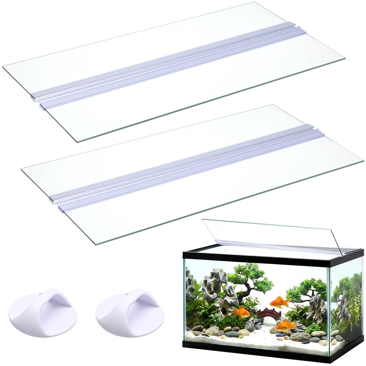 Aquarium Glass Canopy 19.33" x 9.65" x 0.12" J13413
