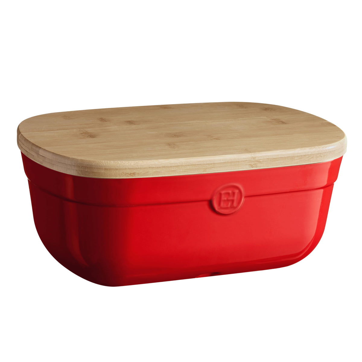 Ceramic Bread Box 14"x 9.85"x 6" Burgundy L86137