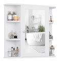 White Wall Mounted Medicine Cabinet with Mirror R800635
