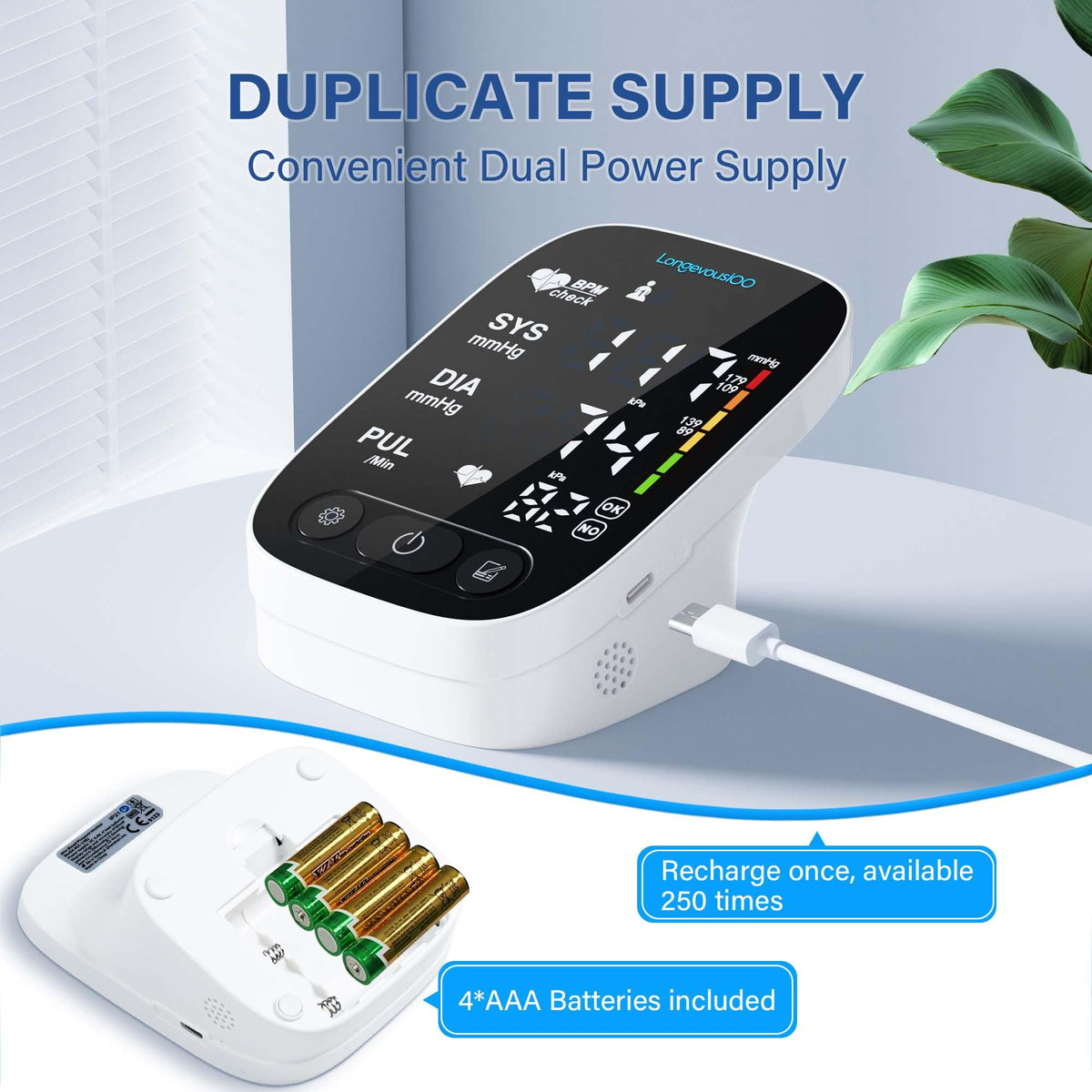 Automatic Upper Arm Blood Pressure Monitor with Large Cuff R3654
