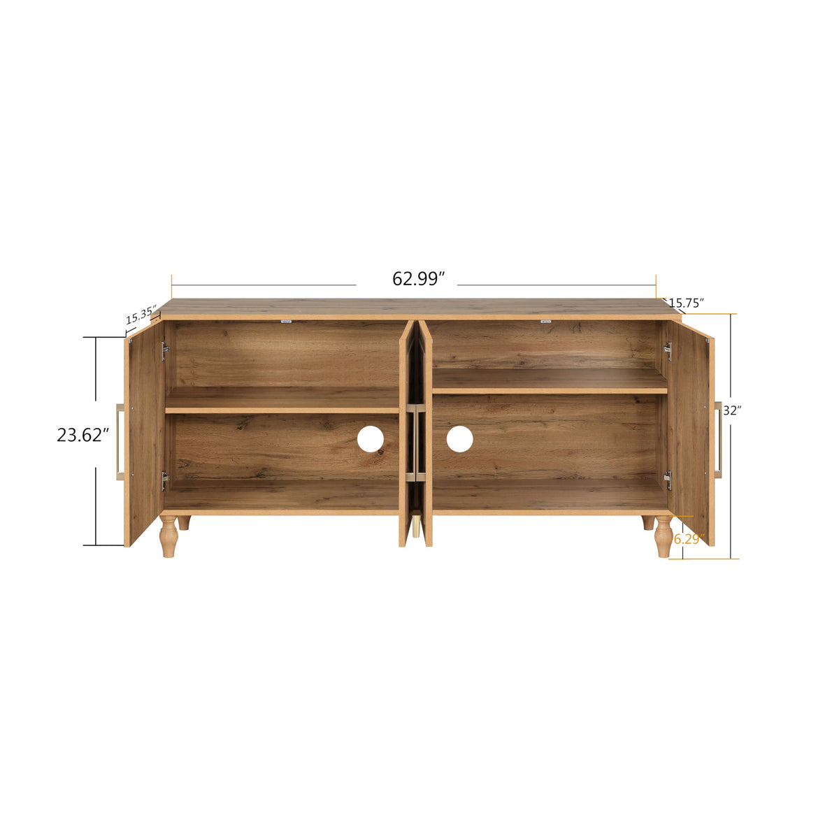Wooden Accent Storage Cabinet K2438