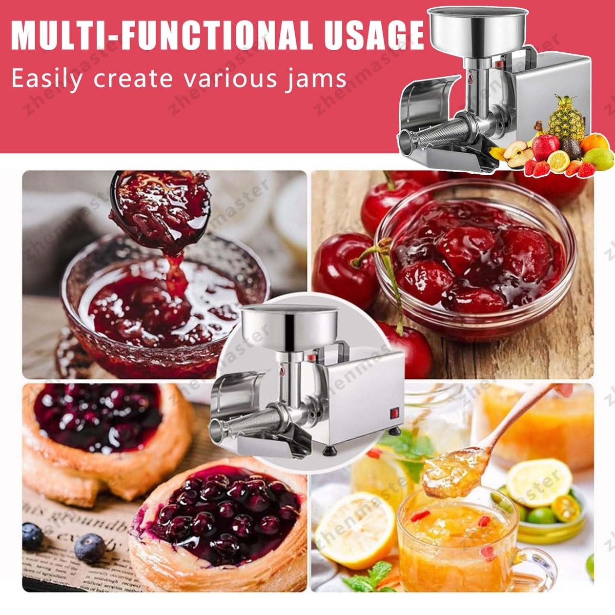 450W Electric Tomato Strainer with Seed Separator F143081