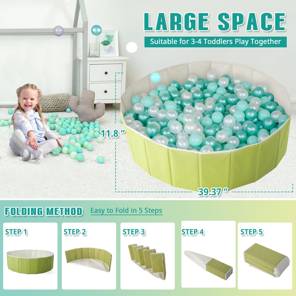40 Inch Foldable Ball Pit with Storage Bag F864413