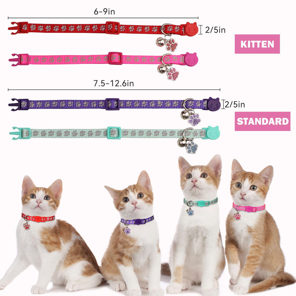 Breakaway Cat Collars with Bells 4PCS X28127