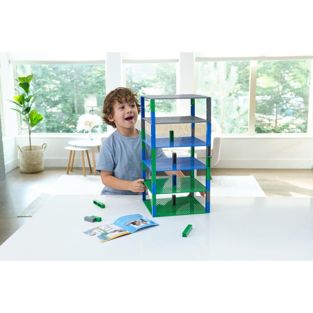 10 x 10 in 6 Baseplates with 50 Stackers Building Toy Blocks K50187