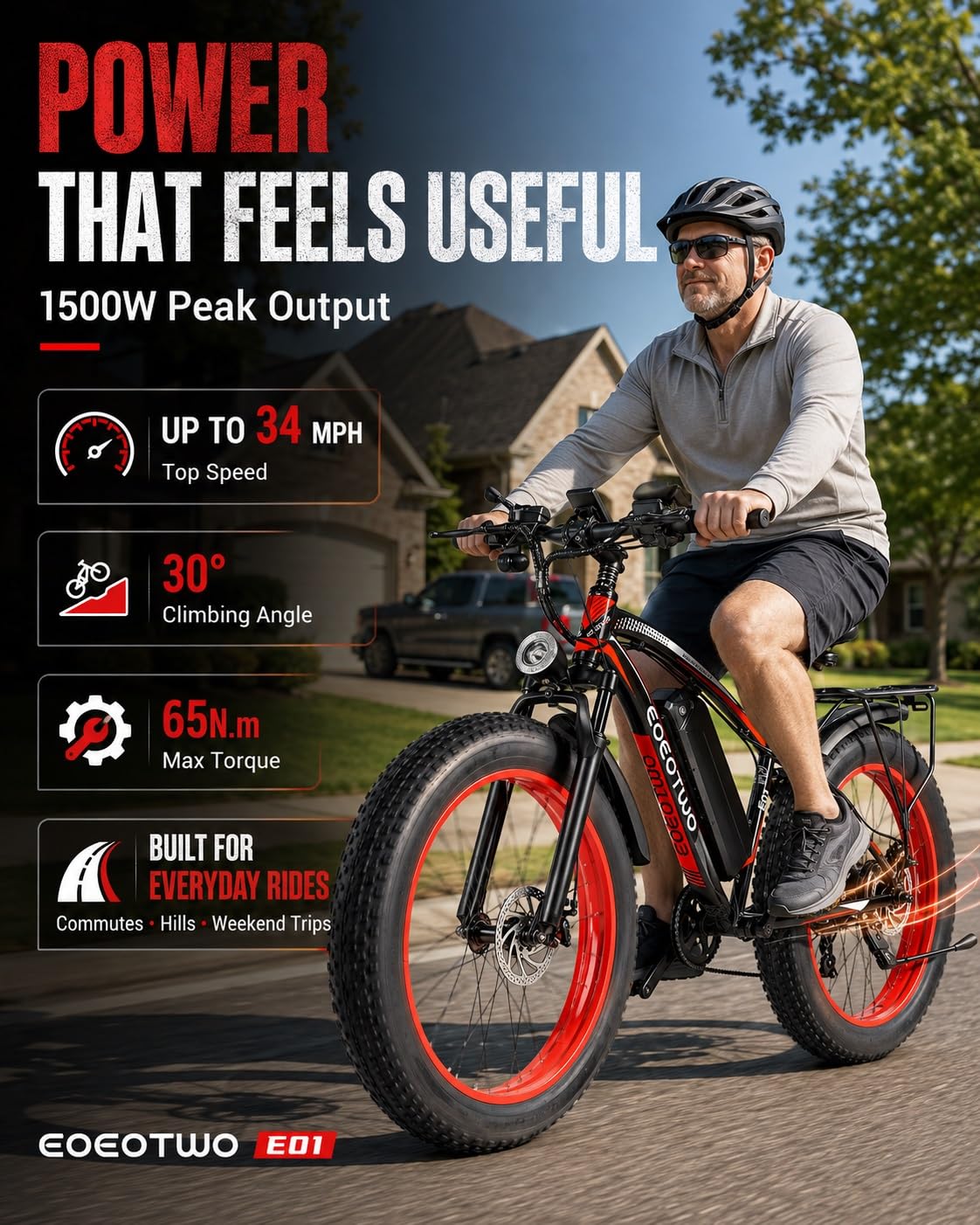 26" Fat Tire Electric Bike Q35542