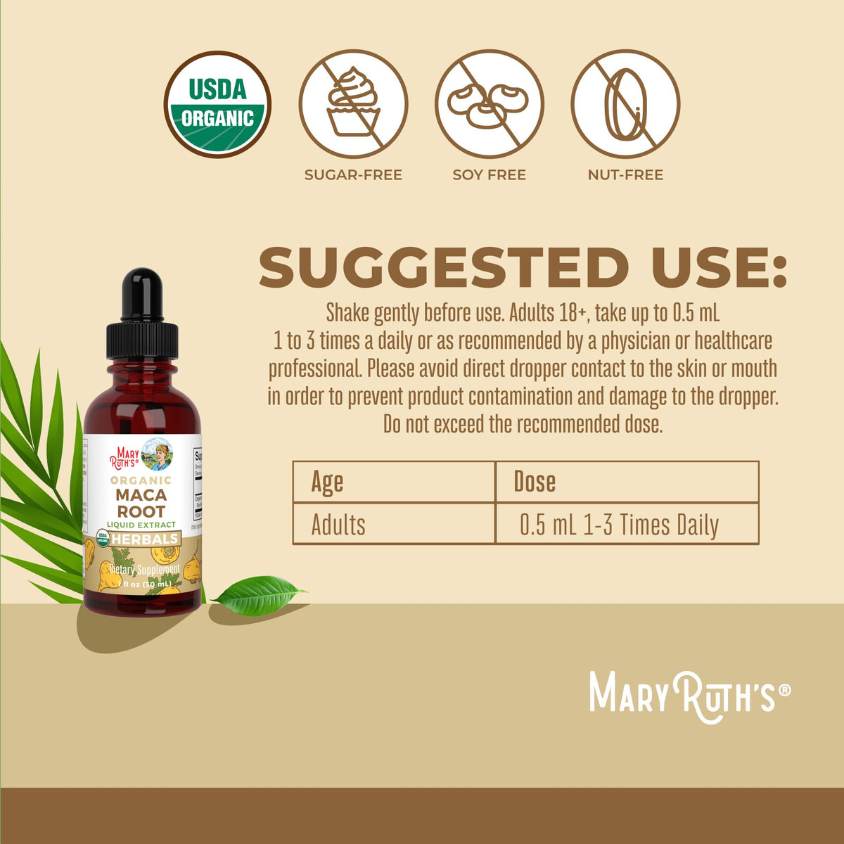 USDA Organic Maca Root Liquid Drops K216154