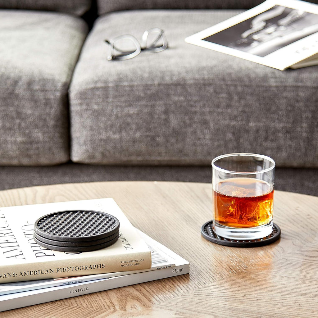 Black Set of 4 Coaster T95867