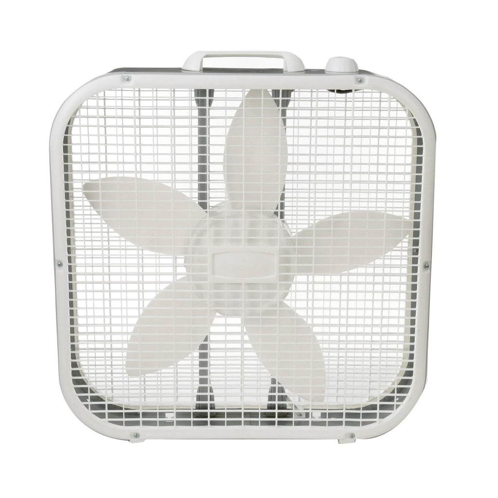 20" Classic Box Fan with Weather-Resistant Motor, 3 Speeds, 22.5" H (White) X249