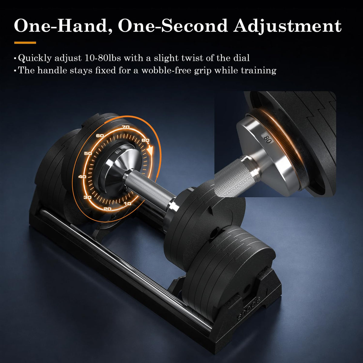 Adjustable Cast Iron Dumbbells 80LBs S600584