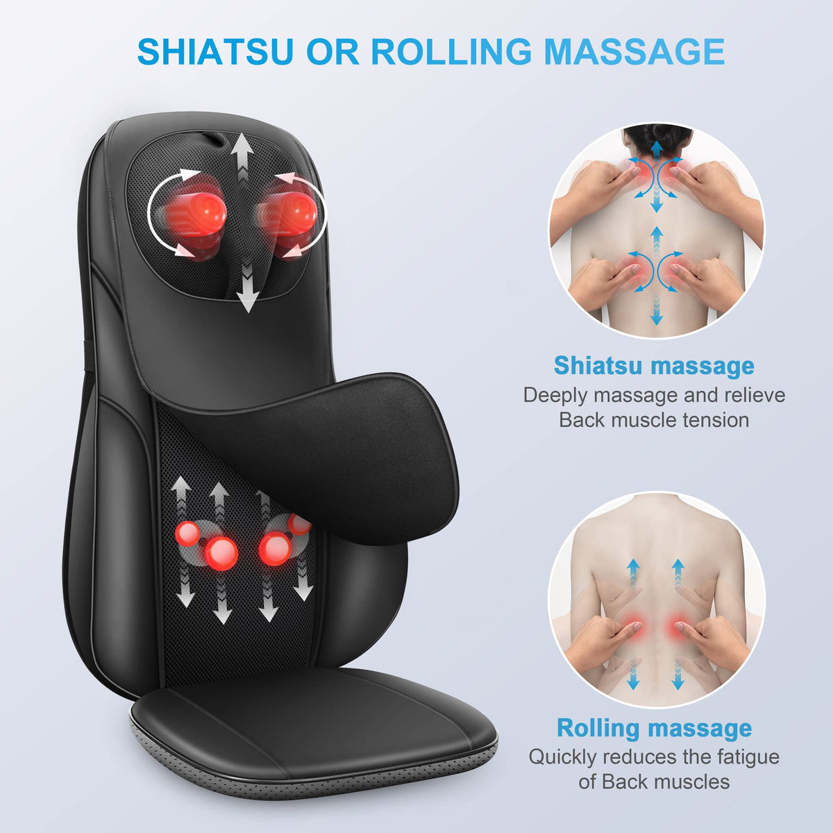 Shiatsu Back Massager with Heat C38269