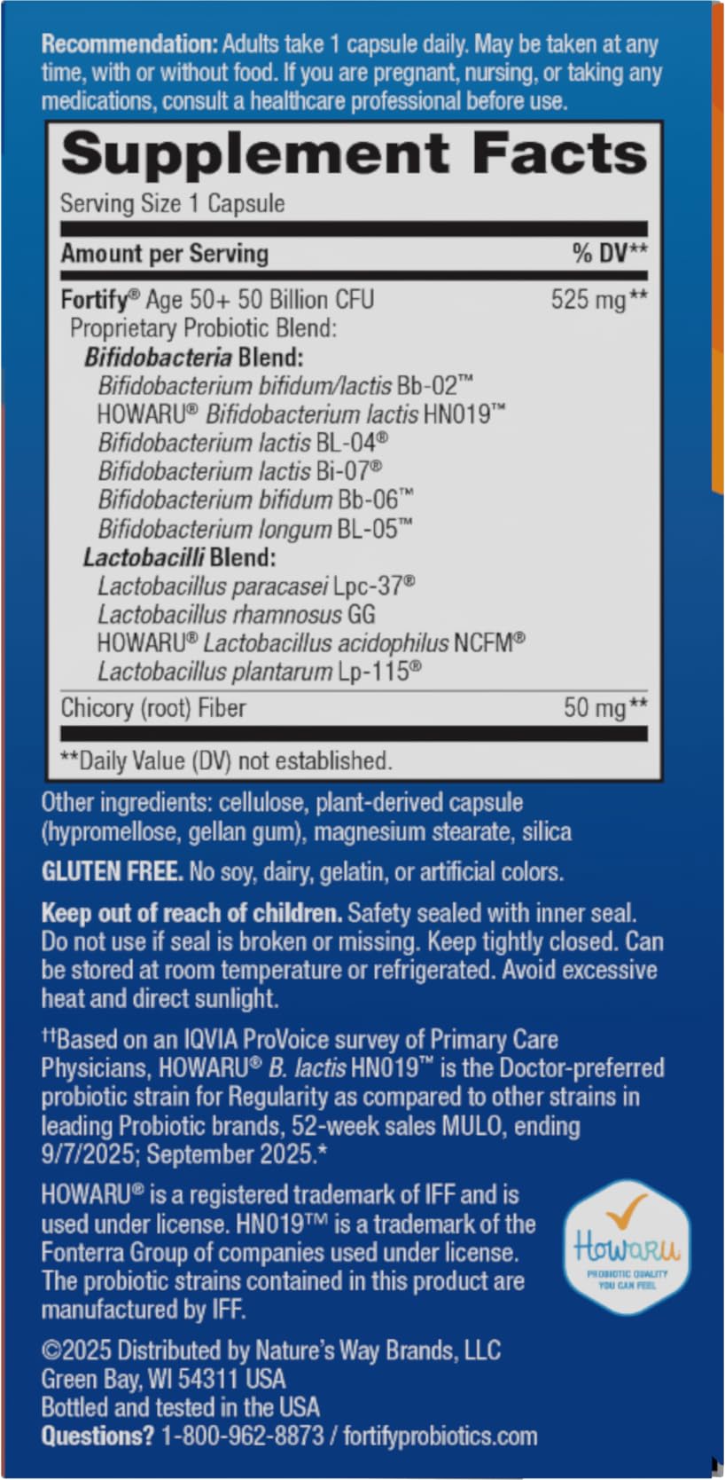 Probiotic 50 Billion Live Cultures 30 Capsules P404
