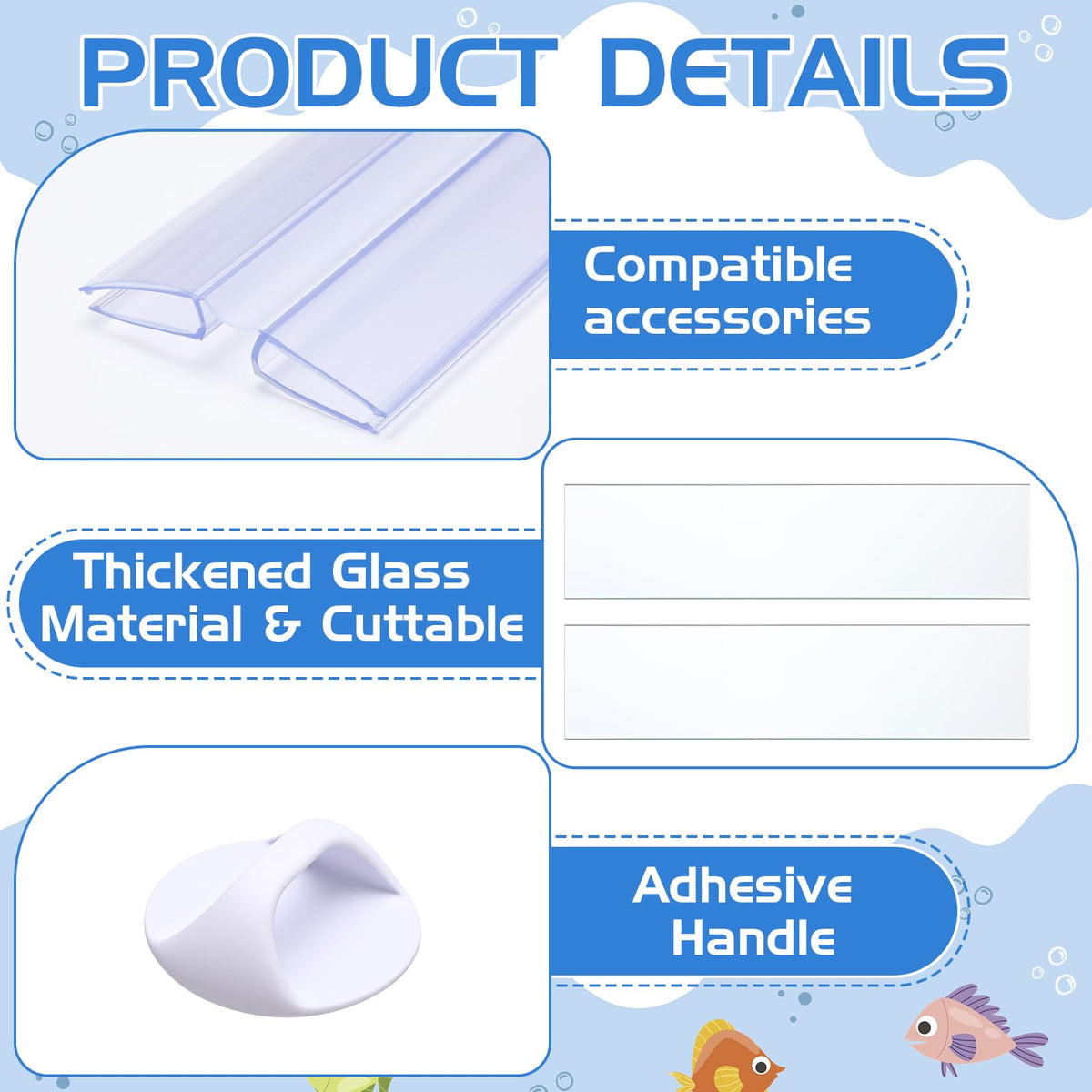 Aquarium Glass Canopy 19.33" x 9.65" x 0.12" J13413