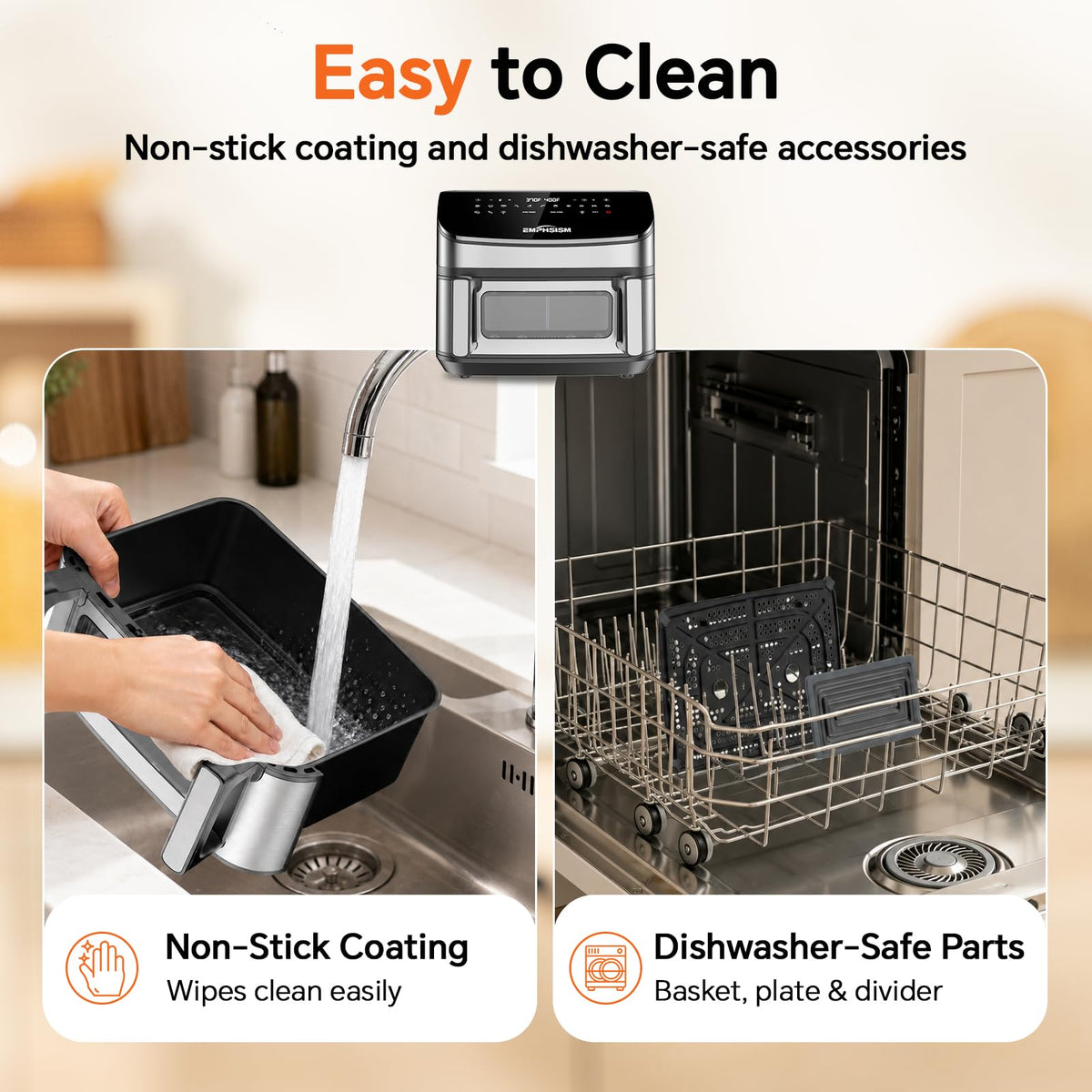 12QT Dual Zone Air Fryer with Viewing Window H9963