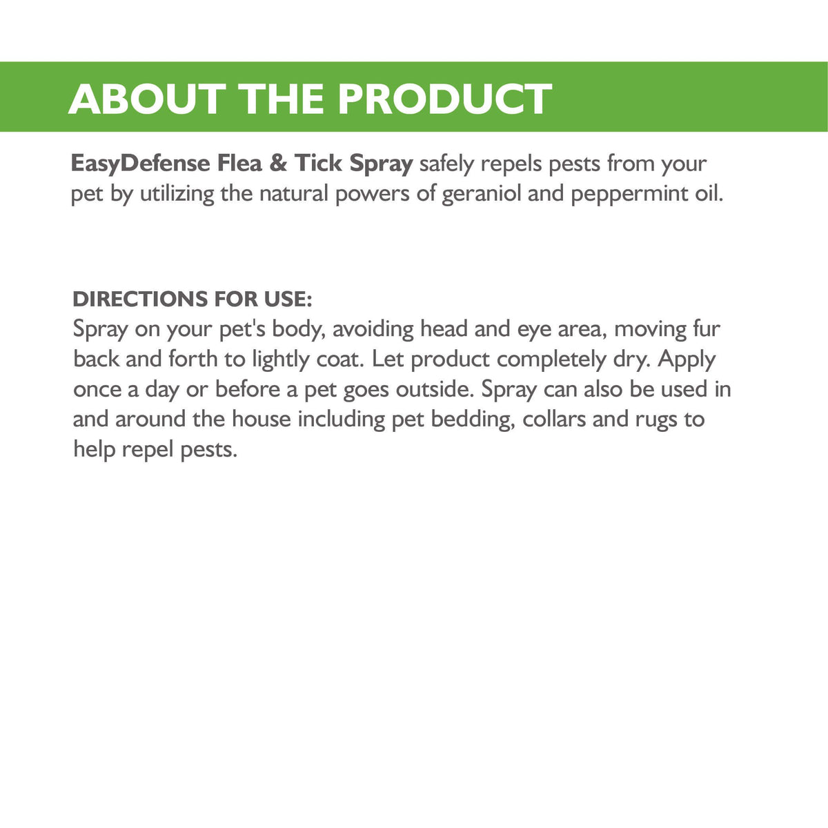 Flea and Tick Spray for Dogs and Cats 8.5 oz C23852
