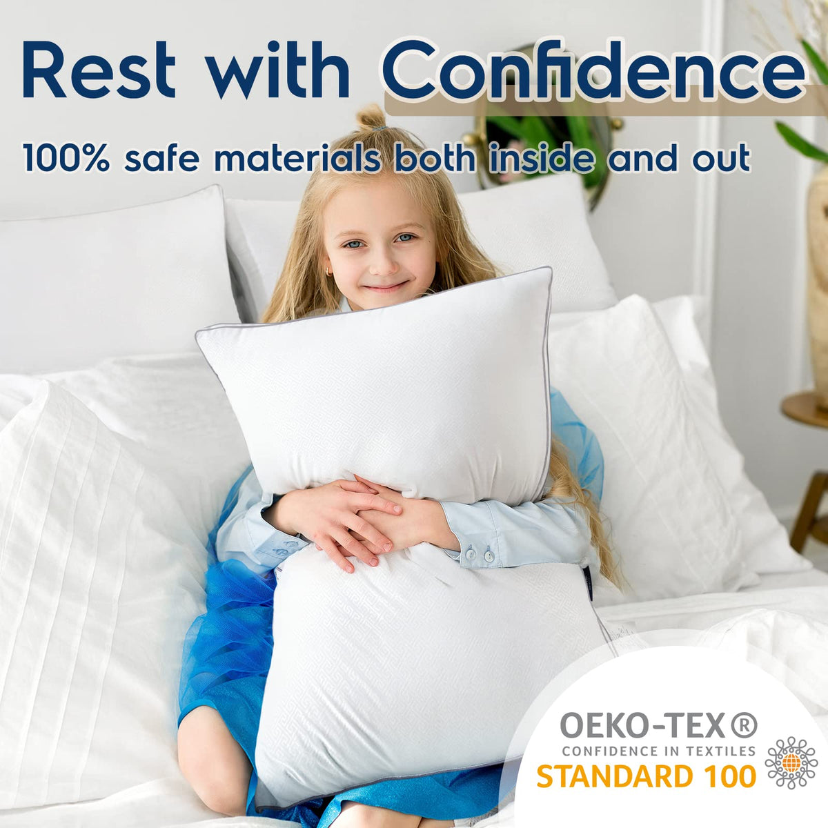 King Size White Pillows Set of 2 G171370