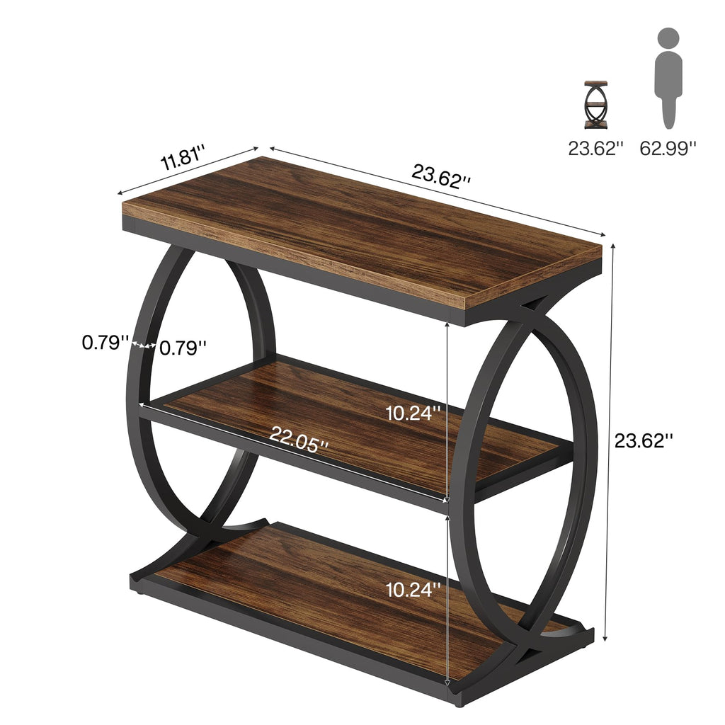 3-Tier Narrow End Table C298