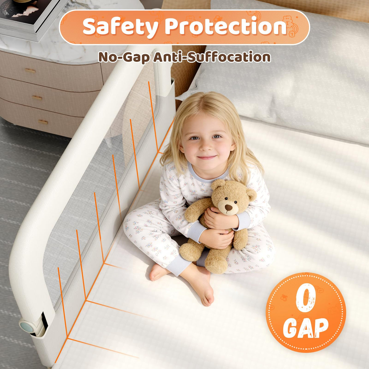 Foldable Safety Bed Rail I750