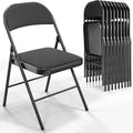 Black Fabric Padded Folding Chairs 10 Pack Z3594