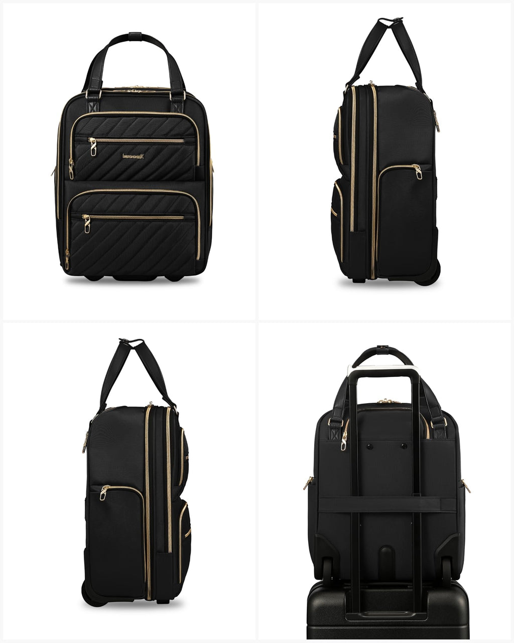 Black 16" Underseat Carry On Bag S4538