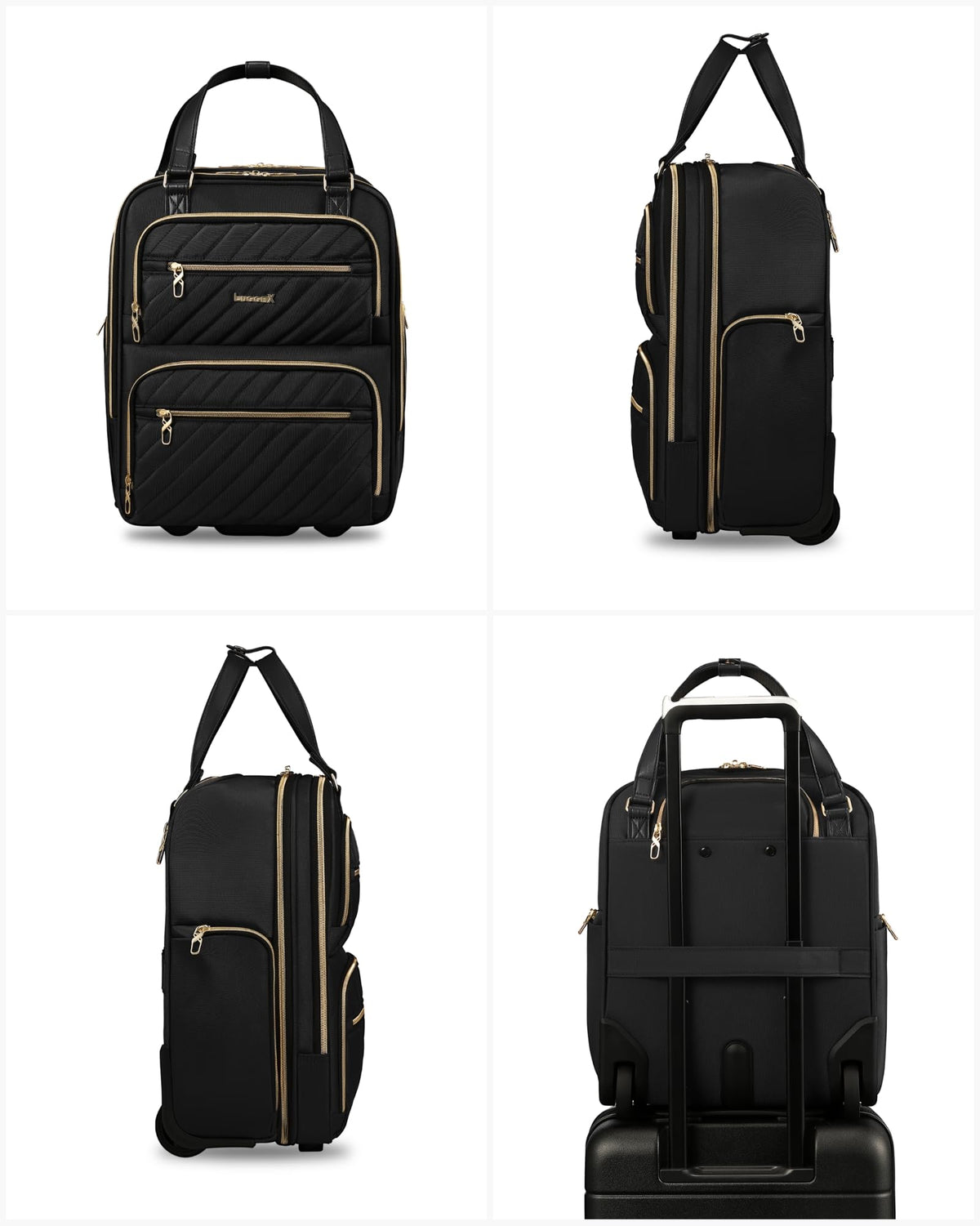 Black 16" Underseat Carry On Bag S4538