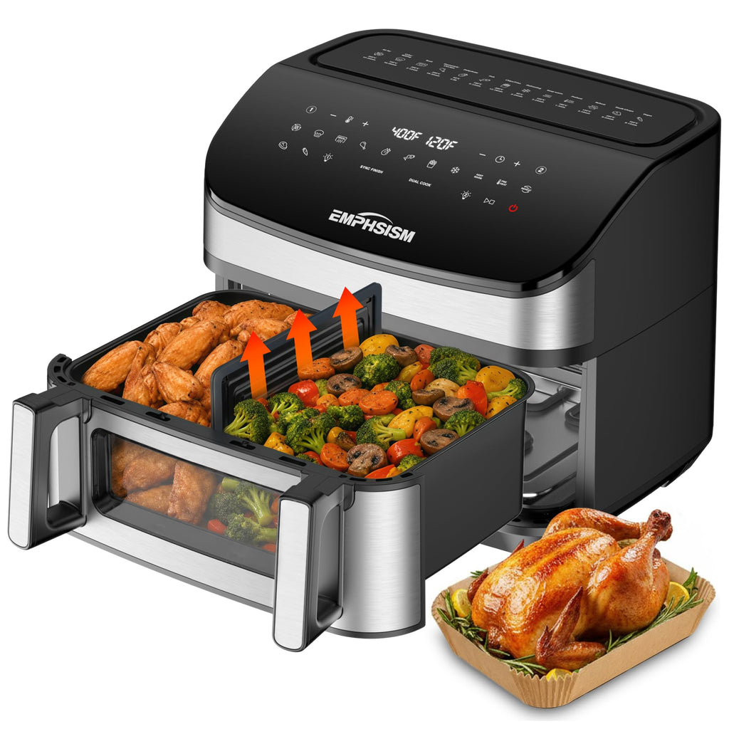 12QT Dual Zone Air Fryer with Viewing Window H9963