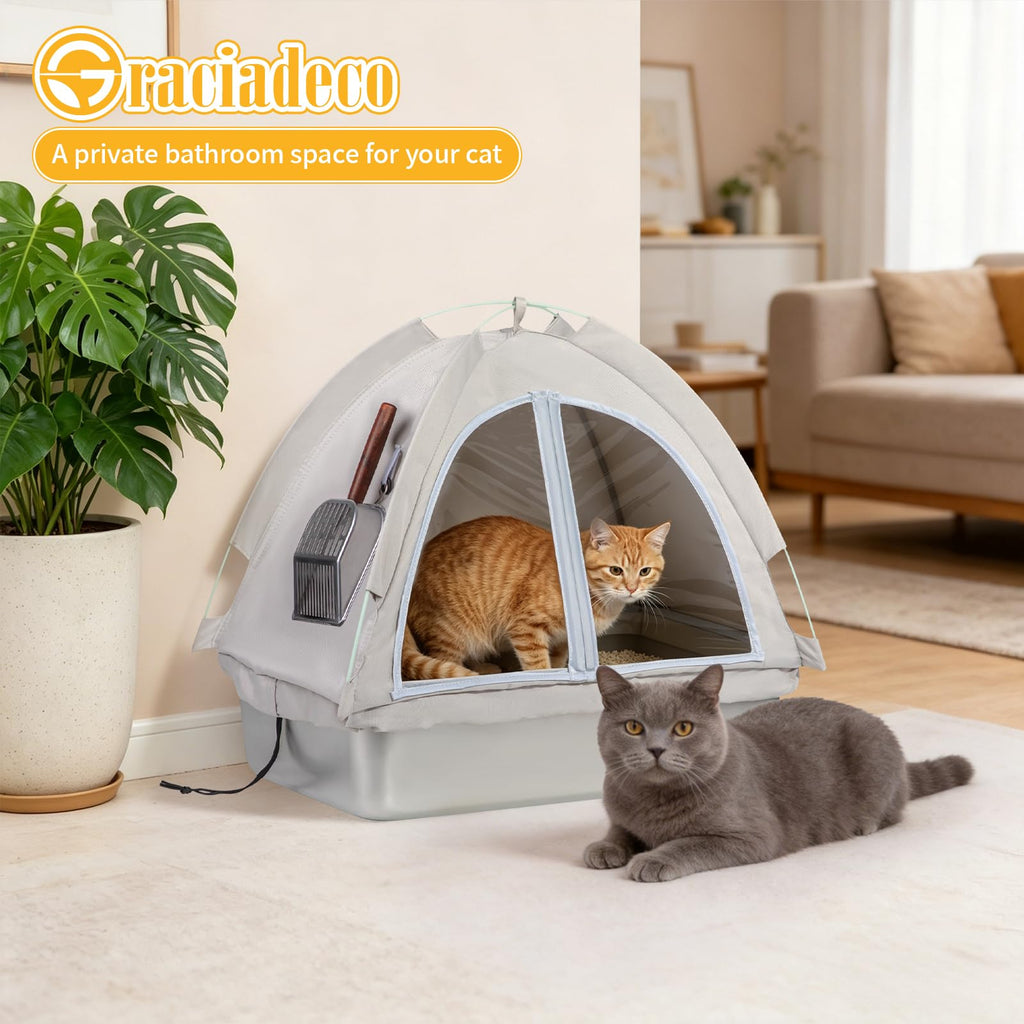 Stainless Steel Extra Large Enclosed Cat Litter Box R956