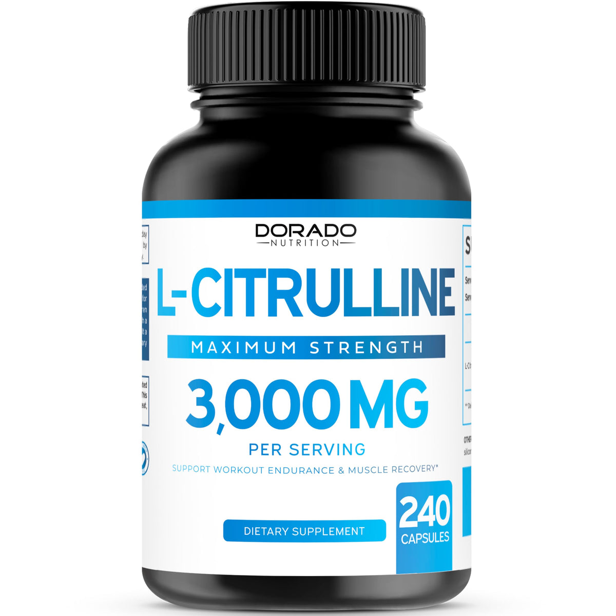 L Citrulline 3000mg & L Arginine Nitric Oxide Supplement 120 Count V81275