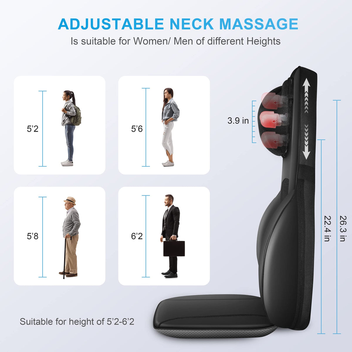 Shiatsu Back Massager with Heat C38269