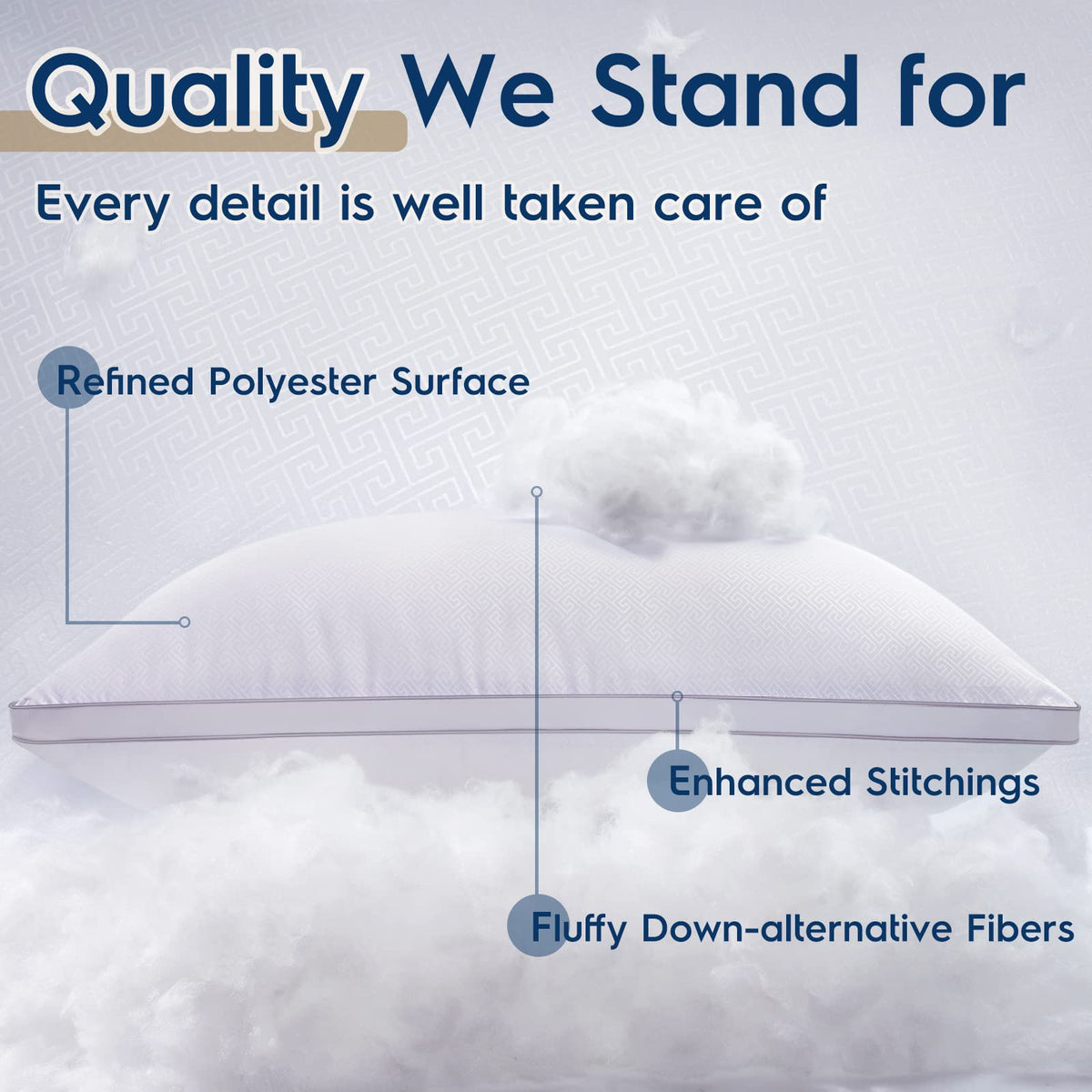 King Size White Pillows Set of 2 G171370