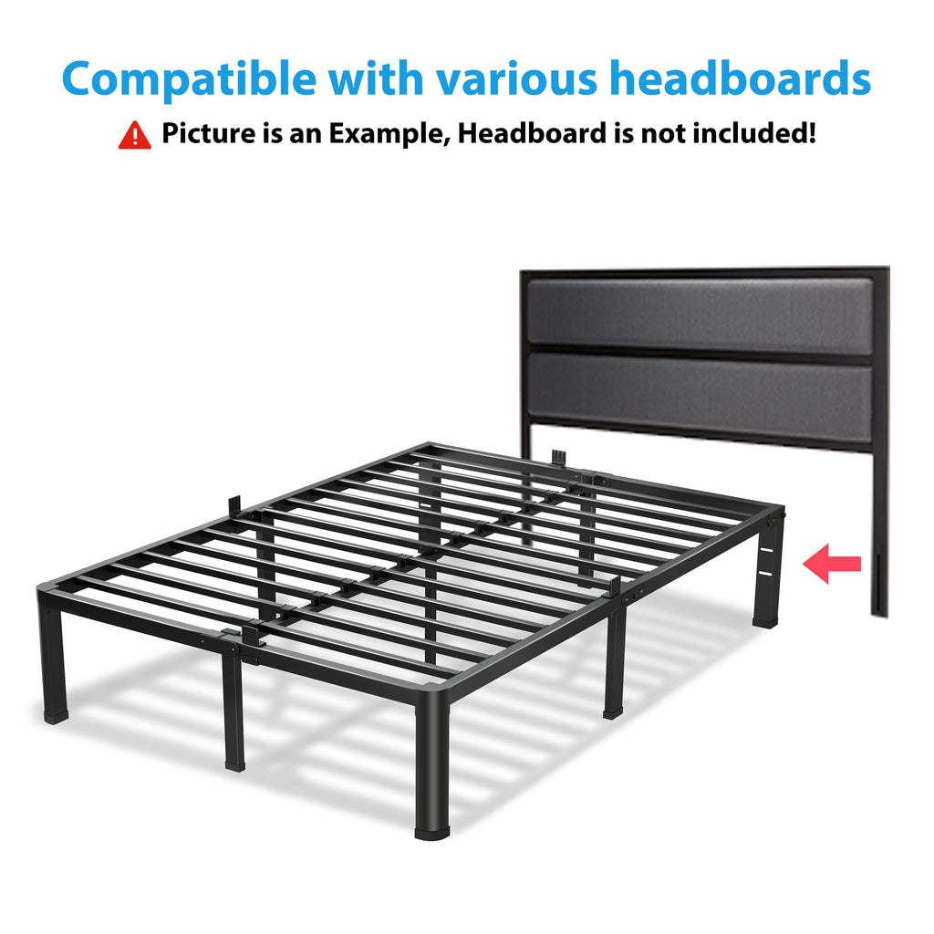 18 Inch Queen Bed Frame with Round Corners F5201