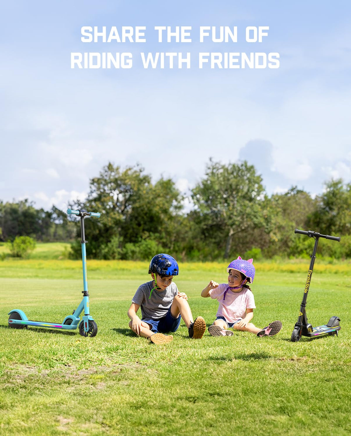 Kids Electric Scooter Foldable 3 Adjustable Heights T180