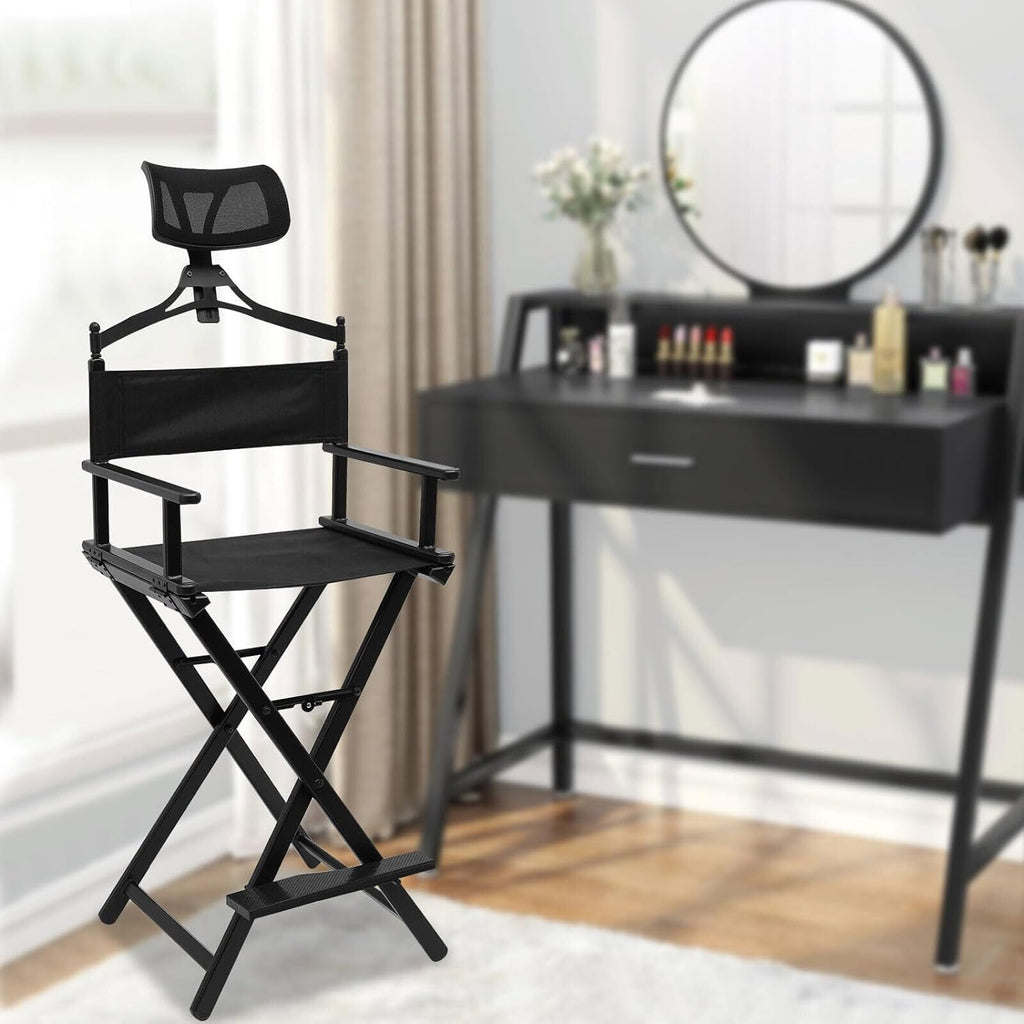 Extra Tall Foldable Makeup Artist Stool Chair O37812