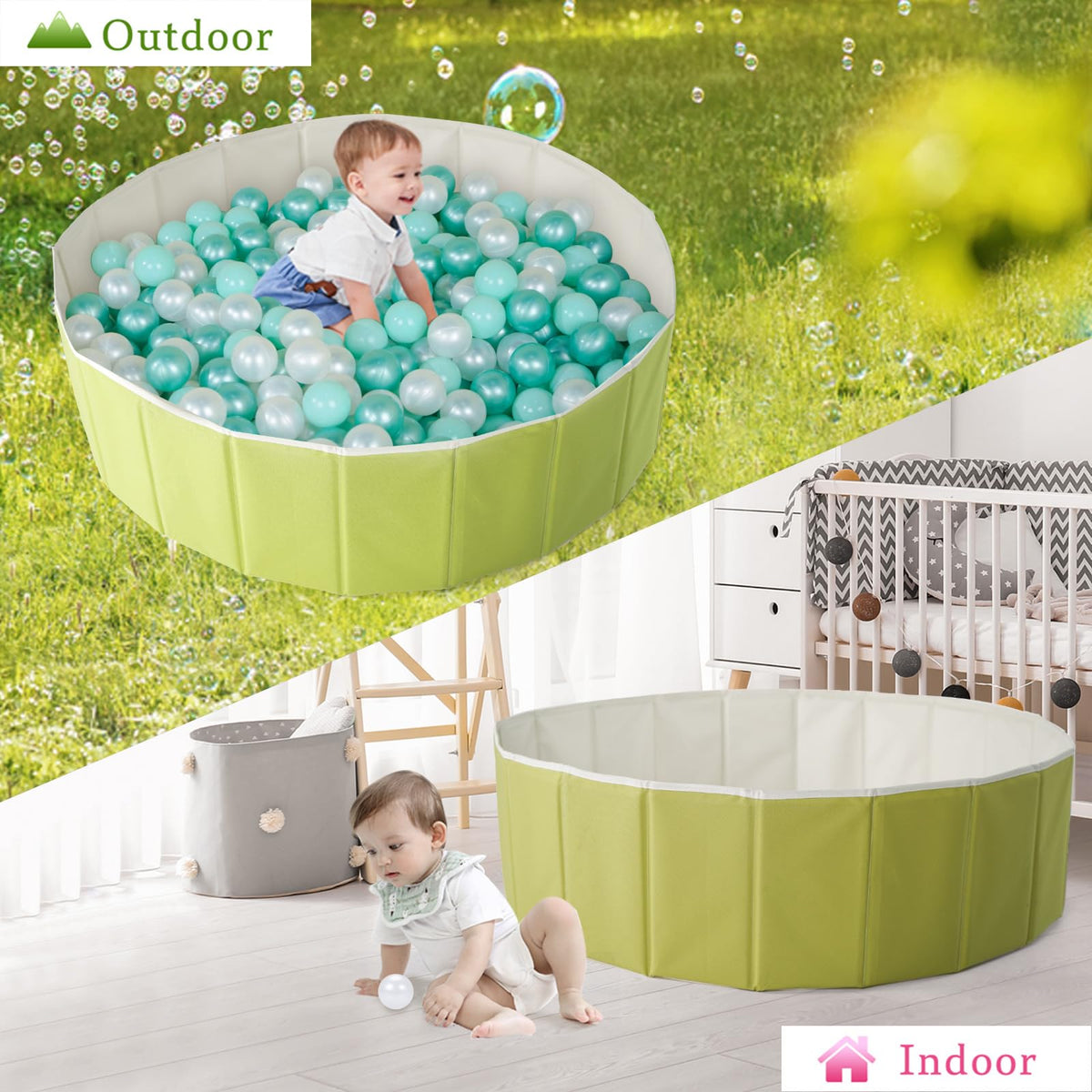 40 Inch Foldable Ball Pit with Storage Bag F864413