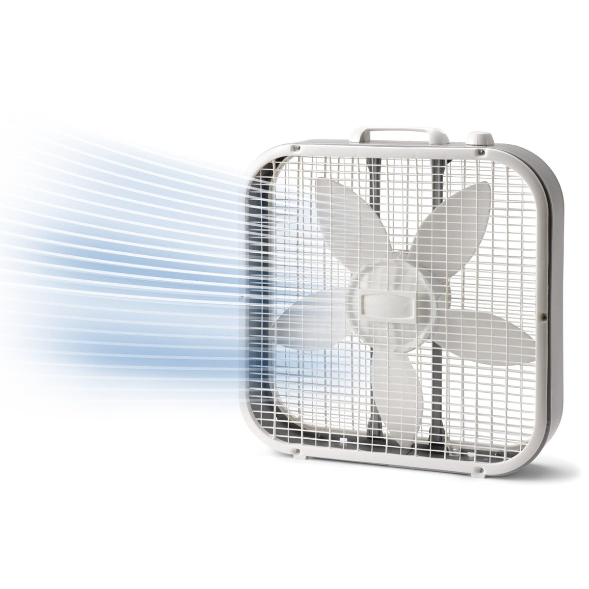 20" Classic Box Fan with Weather-Resistant Motor, 3 Speeds, 22.5" H (White) X249