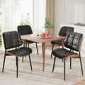 Black Faux Leather Dining Chairs Set of 4 B26860