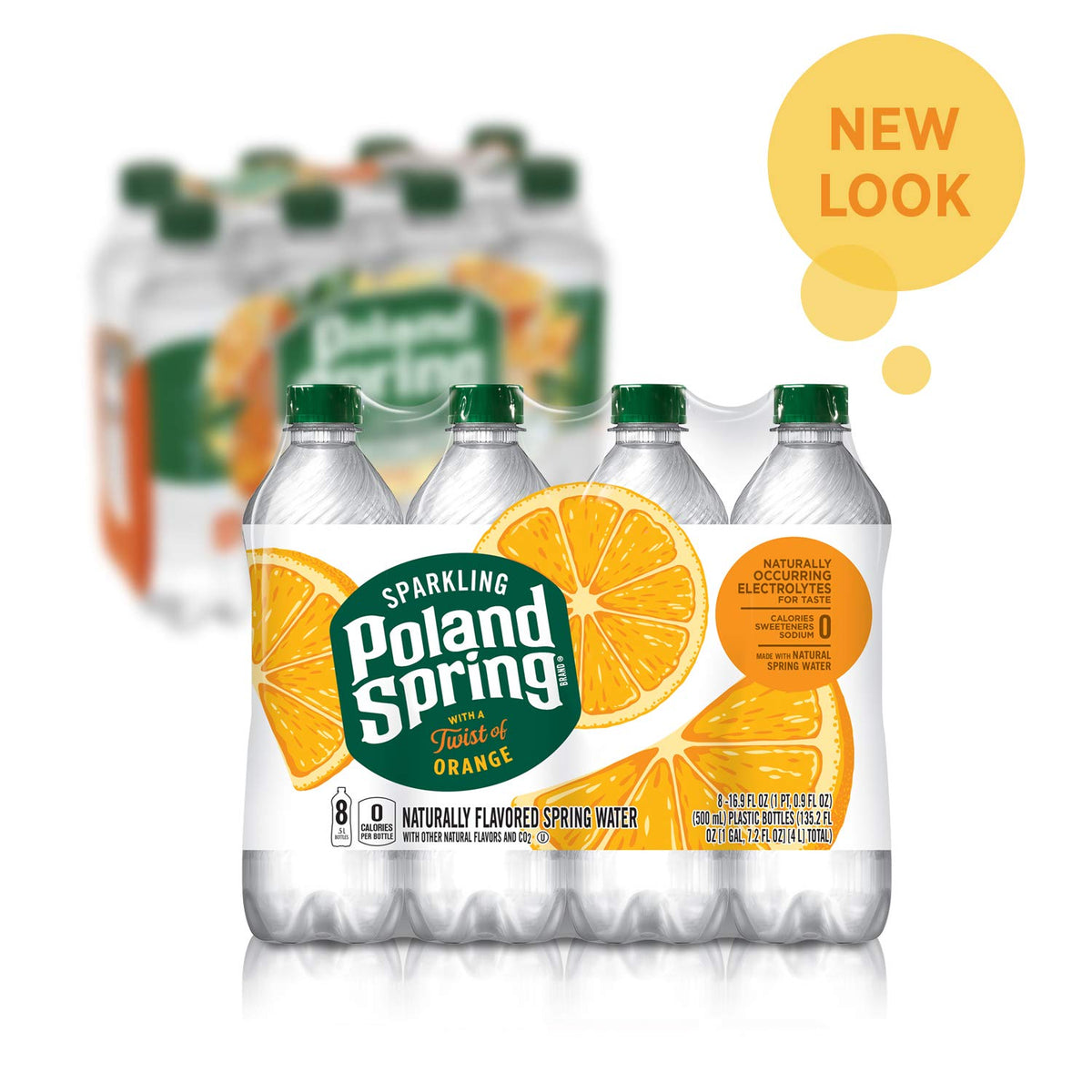 Sparkling Water Orange 16.9 oz Bottles Pack of 8 A32064