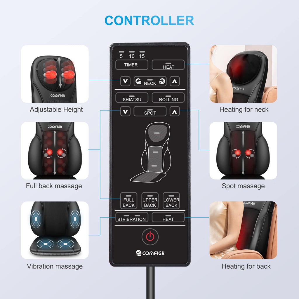 Shiatsu Back Massager with Heat C38269
