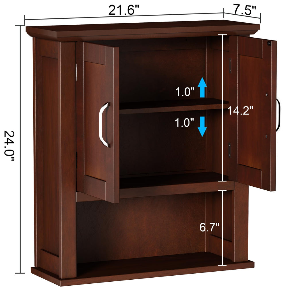 Wood Bathroom Wall Cabinet with Door Q639