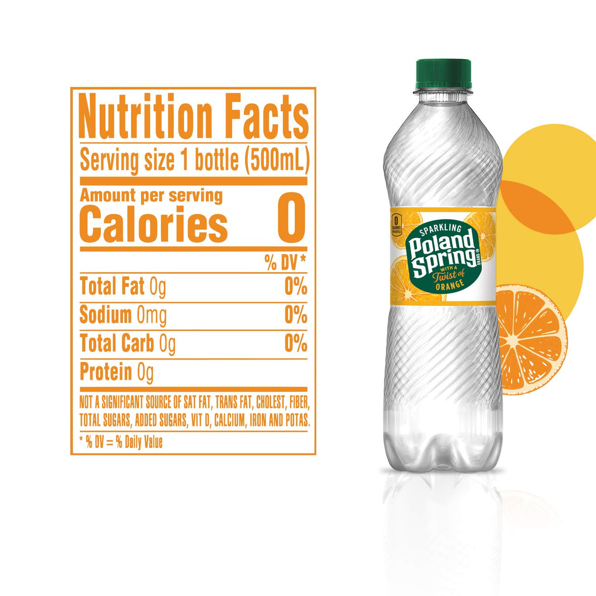 Sparkling Water Orange 16.9 oz Bottles Pack of 8 A32064