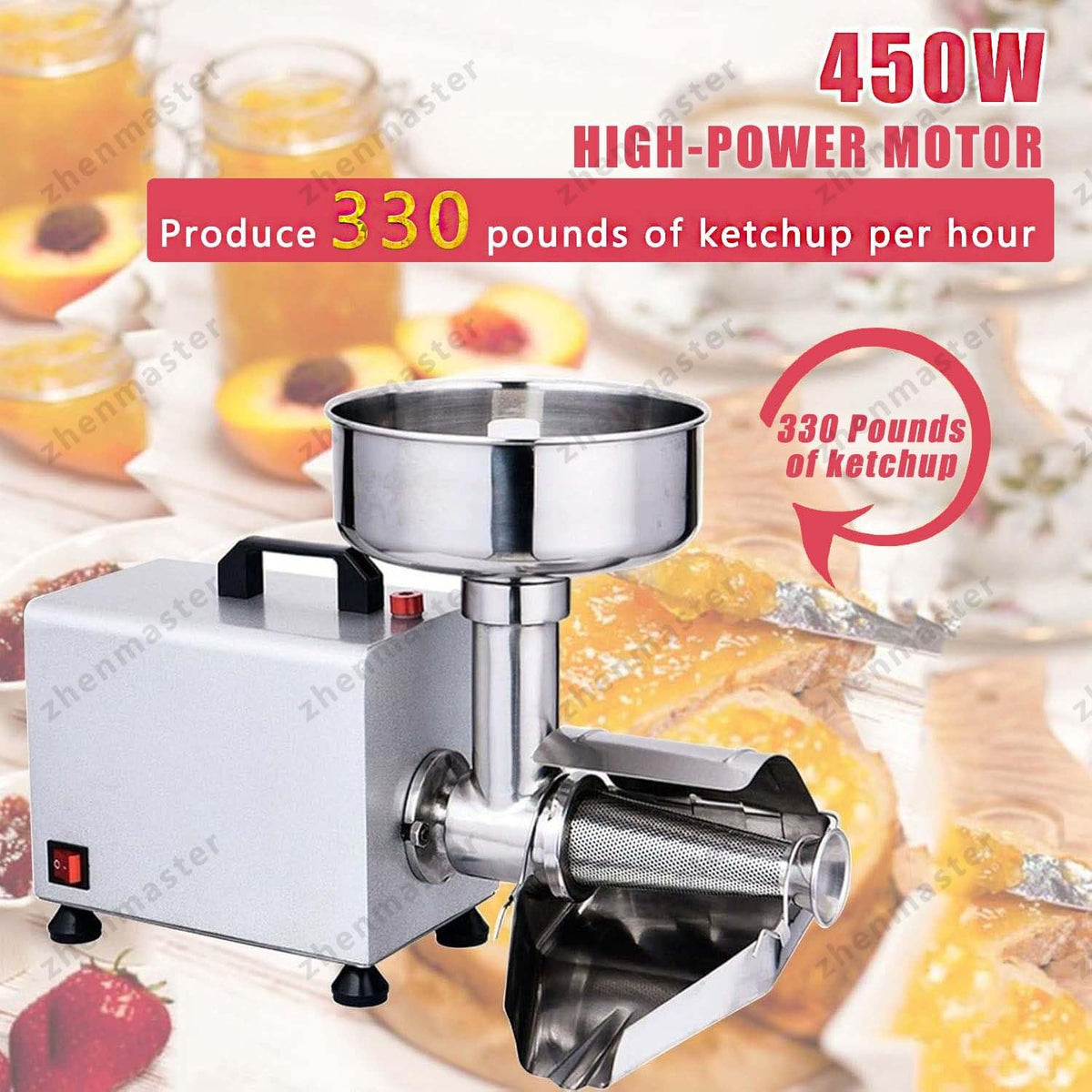 450W Electric Tomato Strainer with Seed Separator F143081