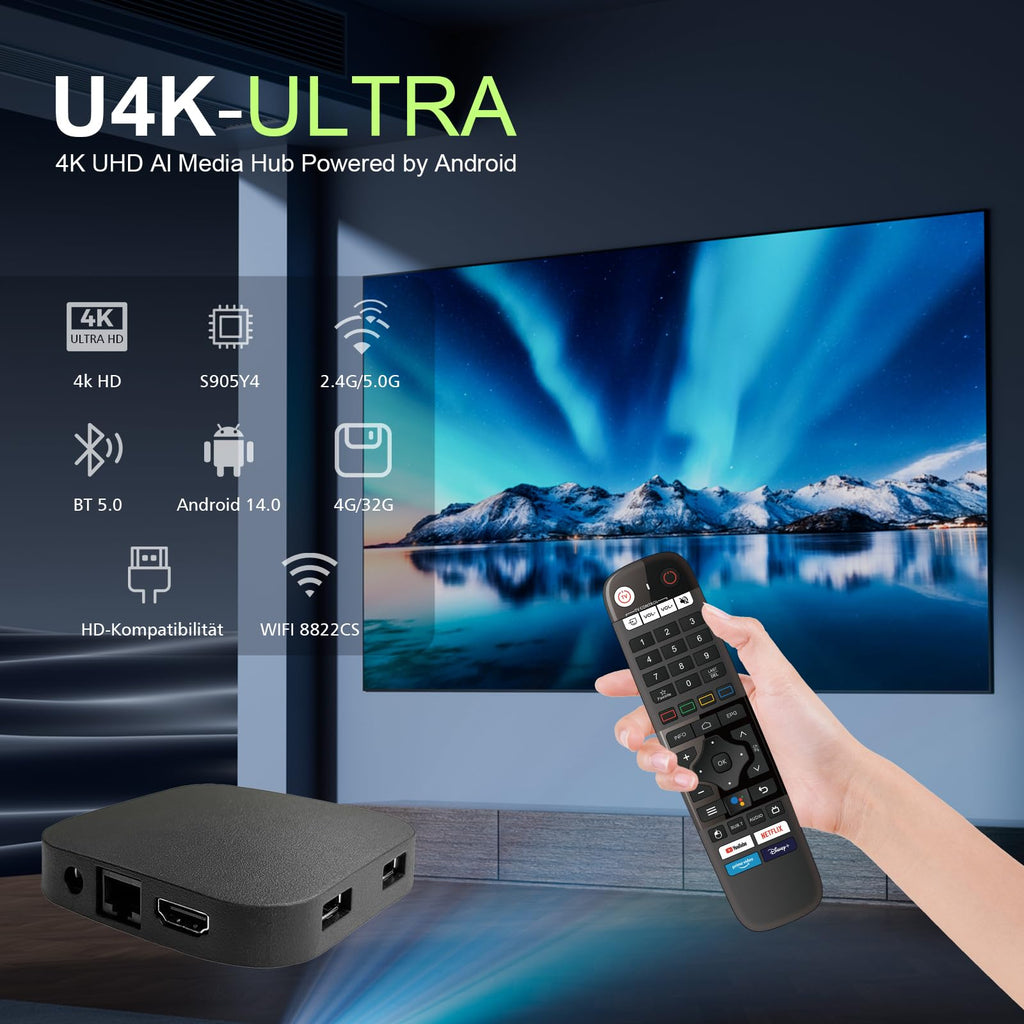 Android TV Box 4K UHD Streaming Device K74285