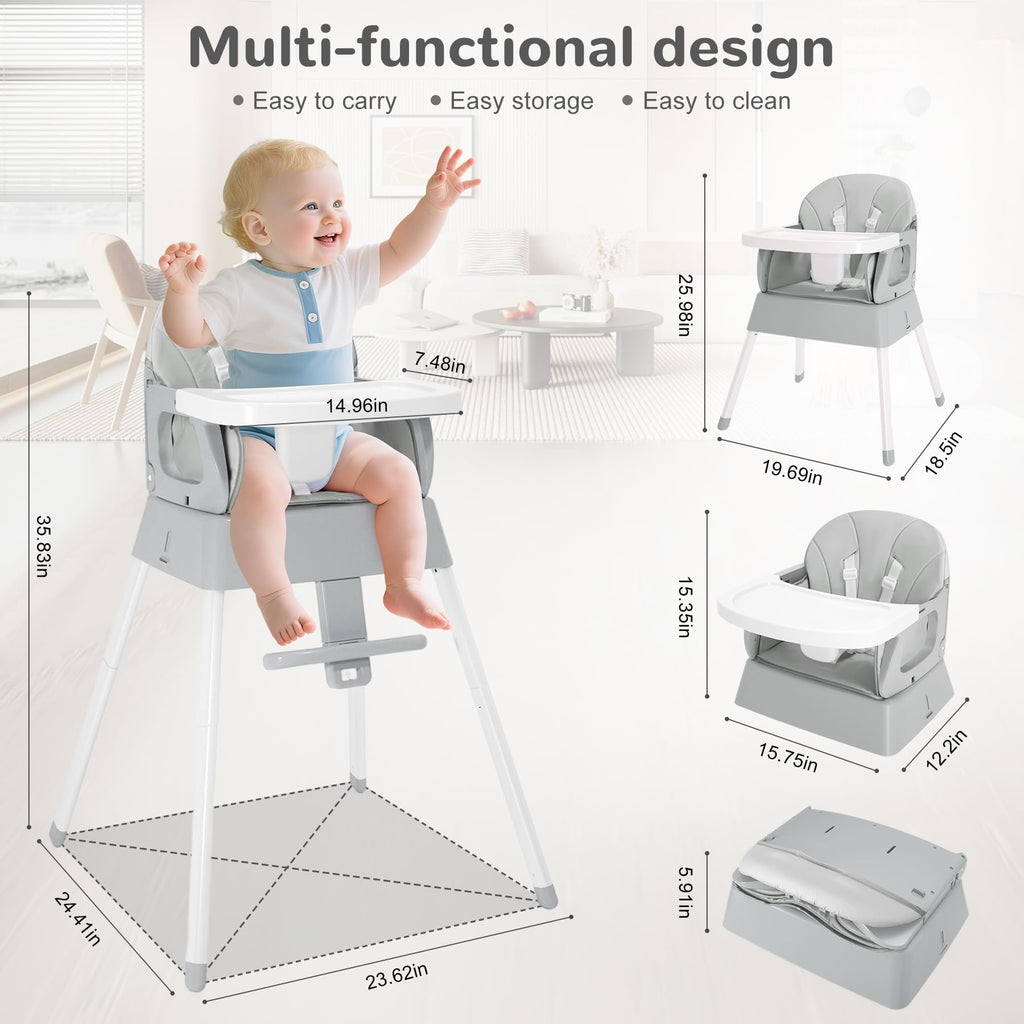 4 in 1 Portable Convertible High Chair A658612