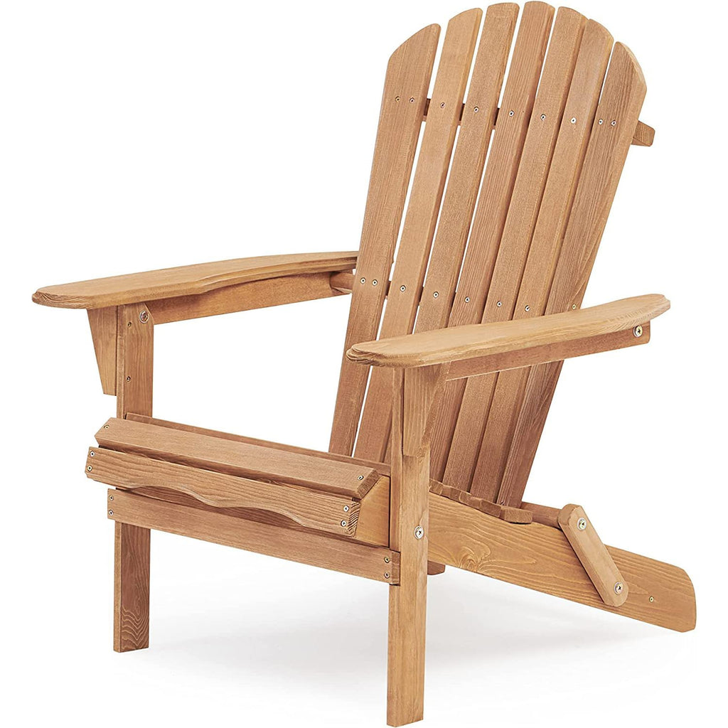 Adirondack Chair Set of 2 Wooden Folding Outdoor Chair J2783