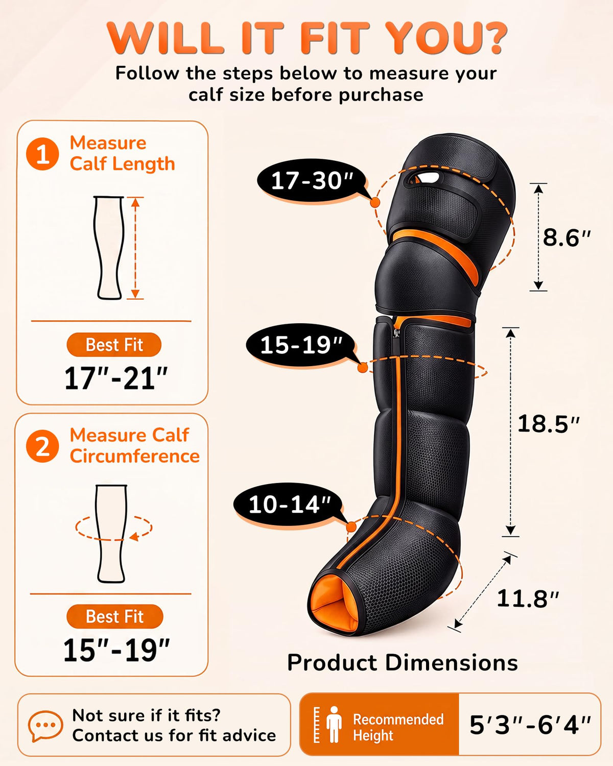 Leg Compression Massager with Heat G53993