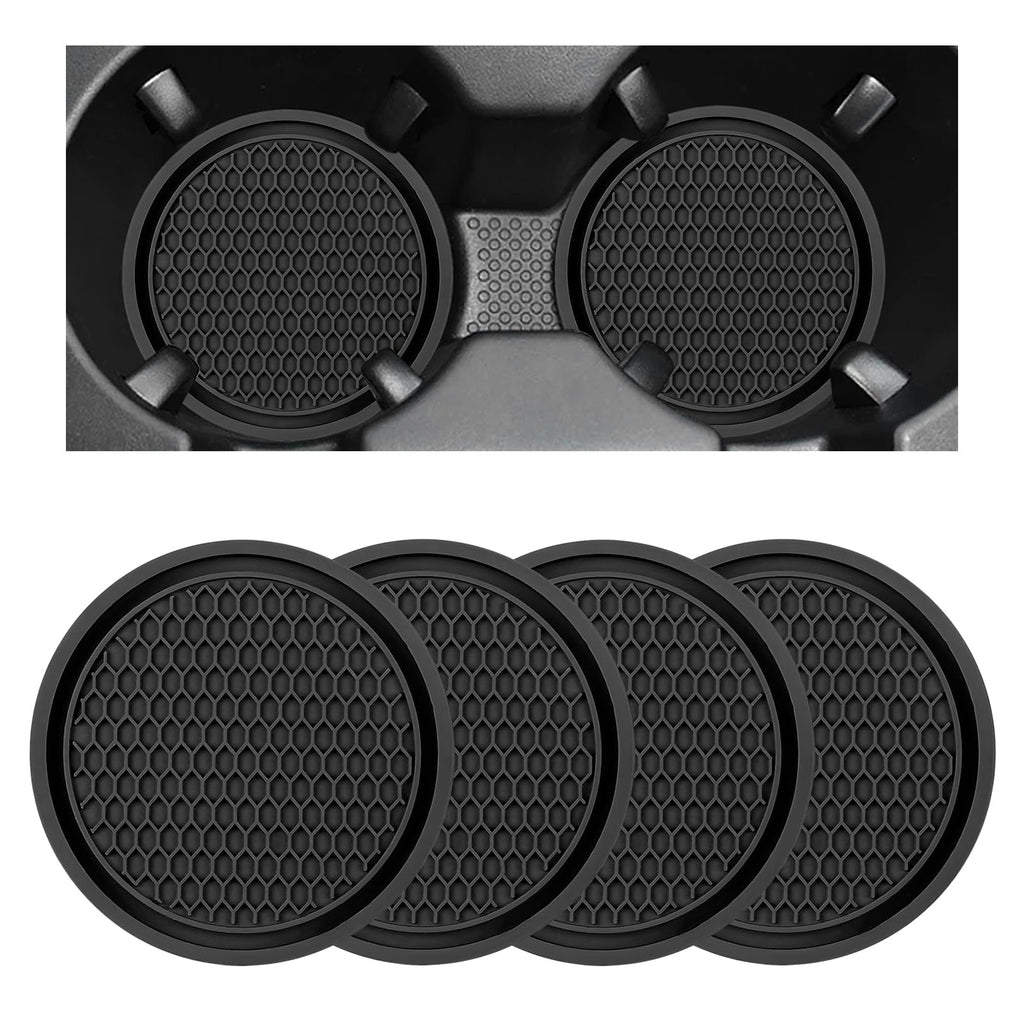 Black Non-Slip Silicone Car Cup Coasters F279